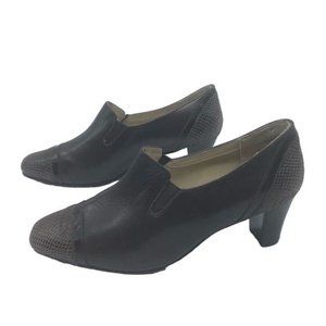 Mark Lemp Classics By Walking Cradles Comfort Leather Brown 2.5" Heel Women 9 WW